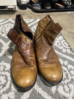 Rocket Dog Men's Tan Brown Leather Zip Chukka Boots